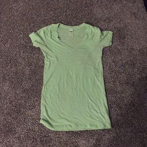 Green V-neck